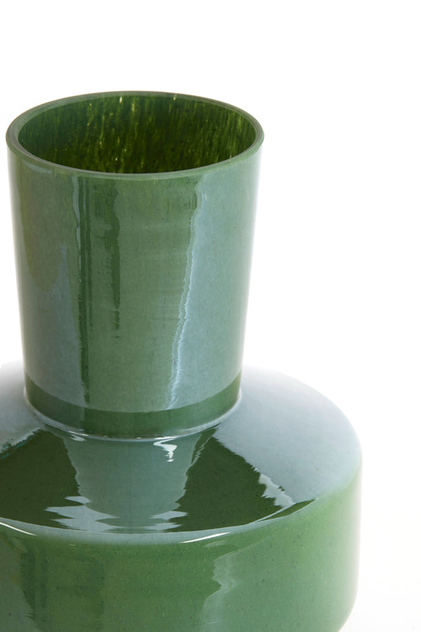 Light & Living Accessories Vase 23,5x42 cm TRASMO glass dark green lustre House of Isabella UK