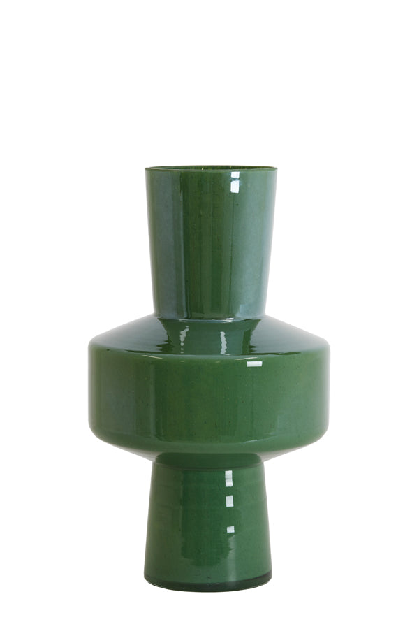 Light & Living Accessories Vase 23,5x42 cm TRASMO glass dark green lustre House of Isabella UK