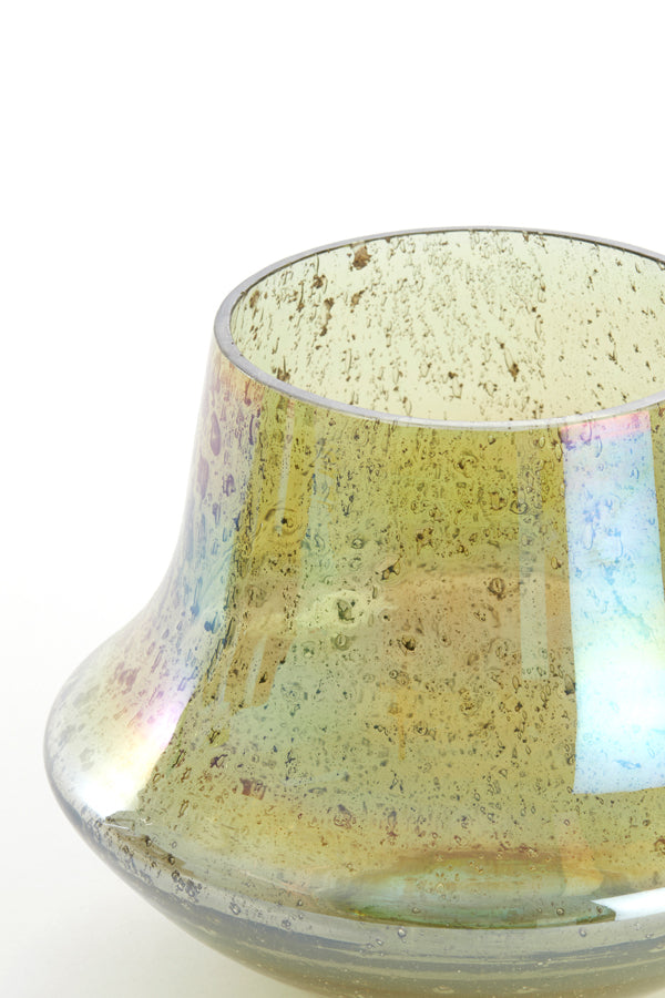 Light & Living Accessories Vase 23x18 cm DOMI glass stone finish green House of Isabella UK