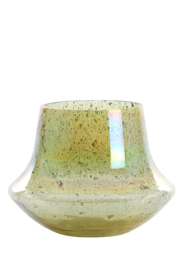 Light & Living Accessories Vase 23x18 cm DOMI glass stone finish green House of Isabella UK