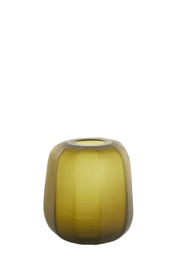 Light & Living Accessories Vase 23x24 cm PACENGO yellow-olive green House of Isabella UK
