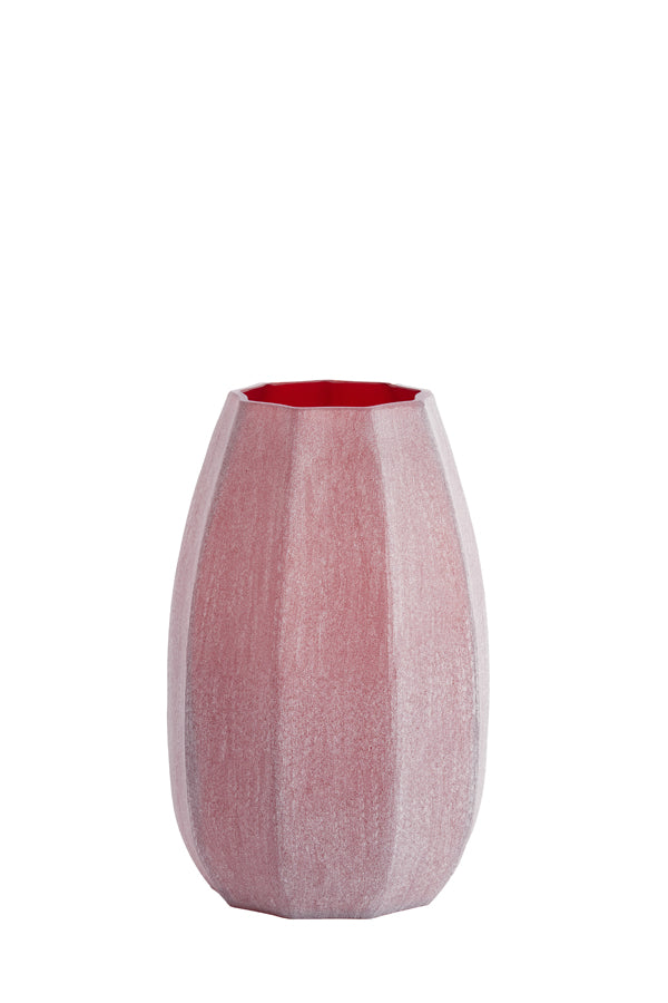 Light & Living Accessories Vase 23x38 cm BRADLEY glass burgundy House of Isabella UK