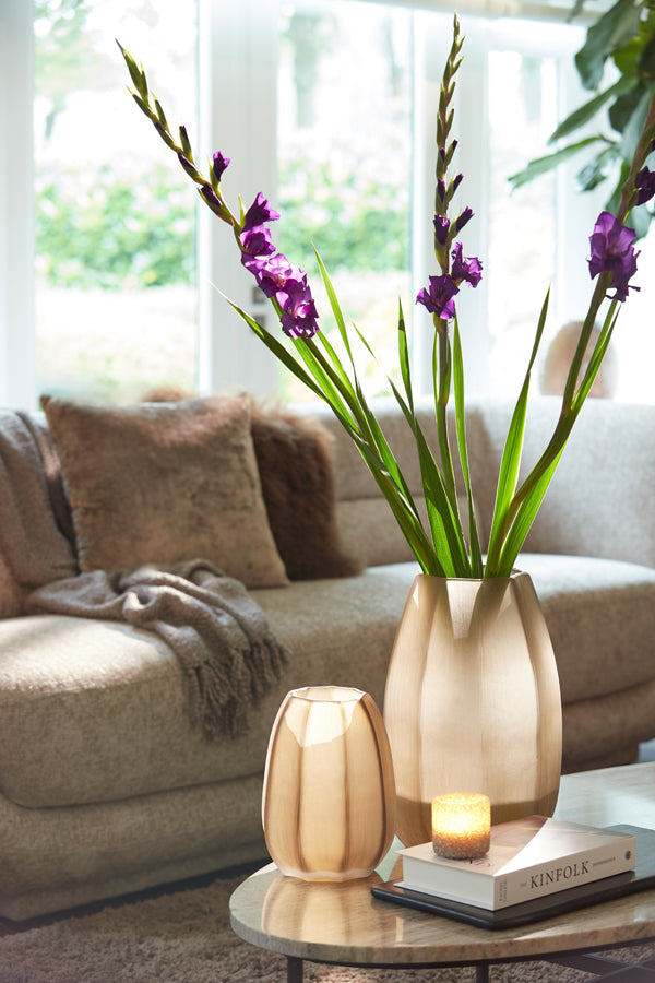 Light & Living Accessories Vase 23x38 cm BRADLEY glass light brown House of Isabella UK
