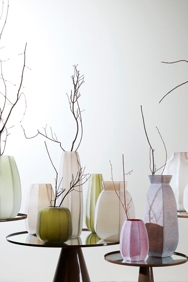 Light & Living Accessories Vase 24,5x22,5x50,5 cm VELIKO glass dark brown House of Isabella UK