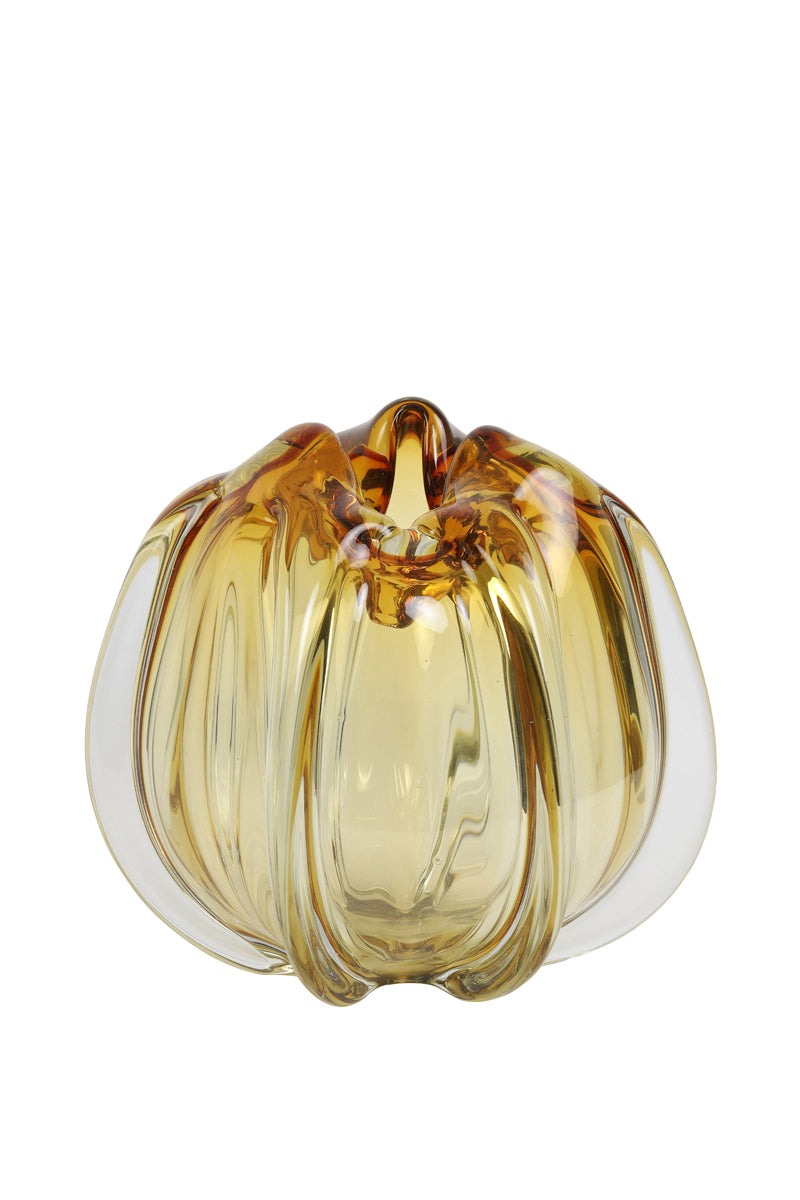 Light & Living Accessories Vase 24,5x22 cm MURELA glass amber House of Isabella UK