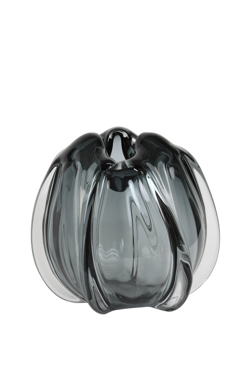 Light & Living Accessories Vase 24,5x22 cm MURELA glass grey House of Isabella UK