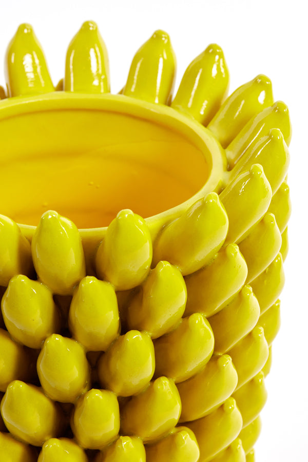 Light & Living Accessories Vase 25,5x34 cm ZITA ceramics yellow House of Isabella UK