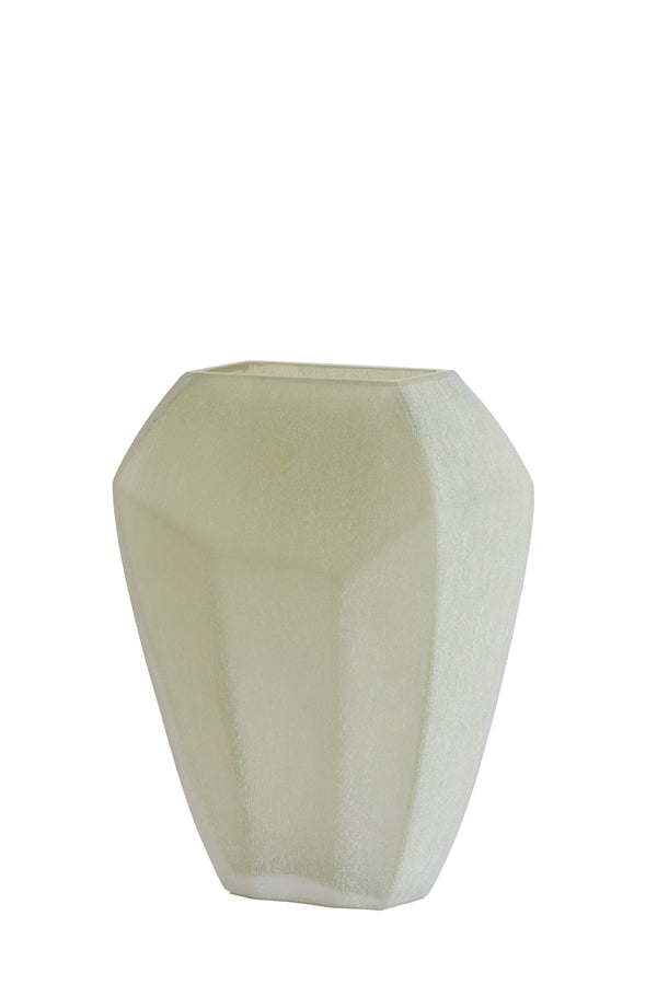 Light & Living Accessories Vase 25x12,5x33,5 cm VIONNA glass olive green House of Isabella UK