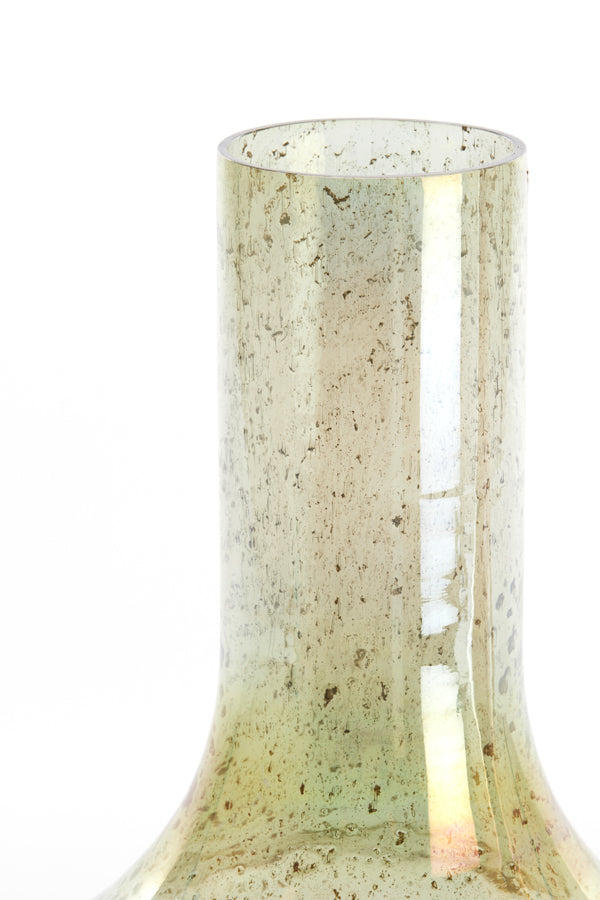 Light & Living Accessories Vase 25x40 cm LEANNA glass stone finish green House of Isabella UK