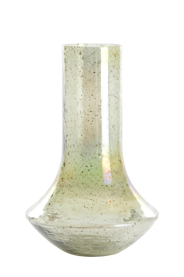 Light & Living Accessories Vase 25x40 cm LEANNA glass stone finish green House of Isabella UK