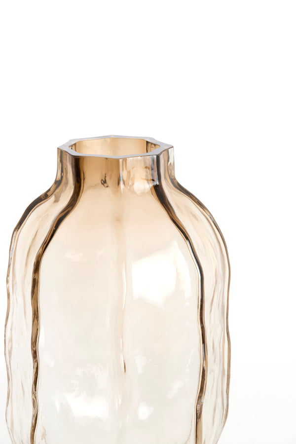Light & Living Accessories Vase 25x44,5 cm TEJEDA glass clear light brown House of Isabella UK