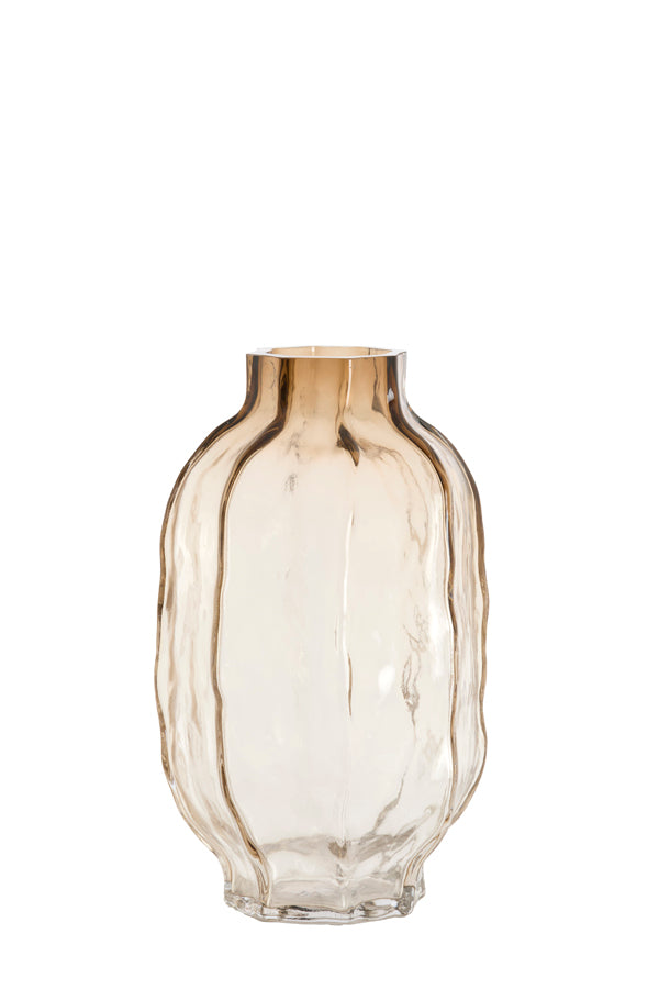 Light & Living Accessories Vase 25x44,5 cm TEJEDA glass clear light brown House of Isabella UK