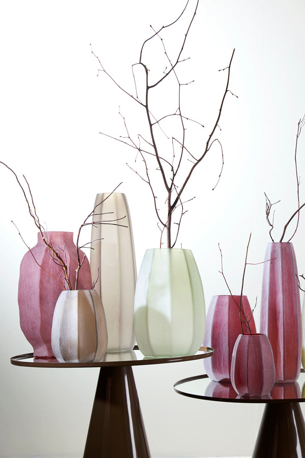 Light & Living Accessories Vase 25x44,5 cm TEJEDA glass dark pink House of Isabella UK