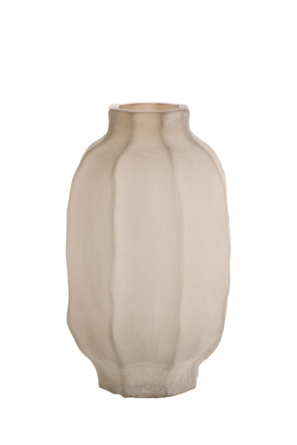 Light & Living Accessories Vase 25x44,5 cm TEJEDA glass light brown House of Isabella UK