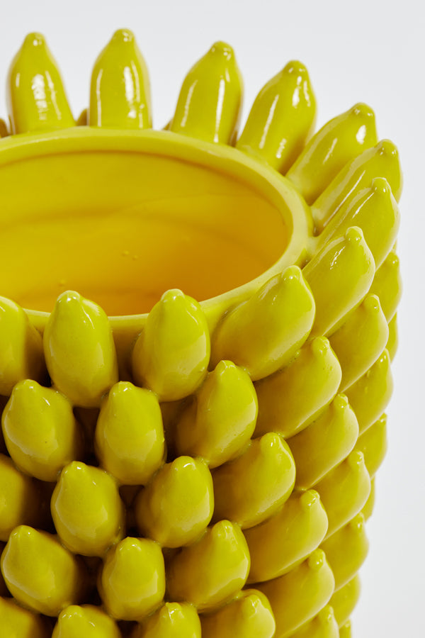 Light & Living Accessories Vase 25x45 cm ZITA ceramics yellow House of Isabella UK