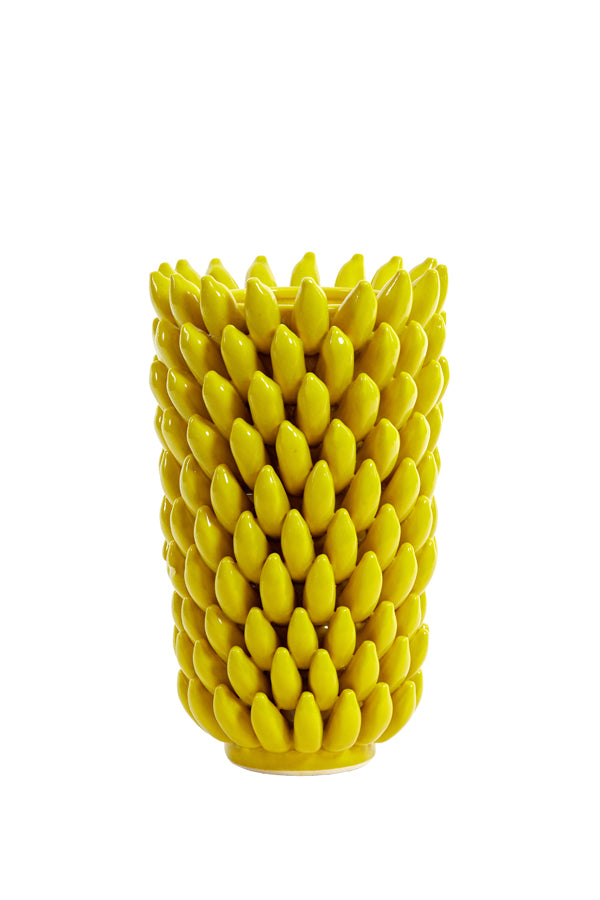 Light & Living Accessories Vase 25x45 cm ZITA ceramics yellow House of Isabella UK