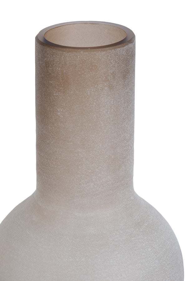 Light & Living Accessories Vase 25x48,5 cm LAZARO glass matt light brown House of Isabella UK