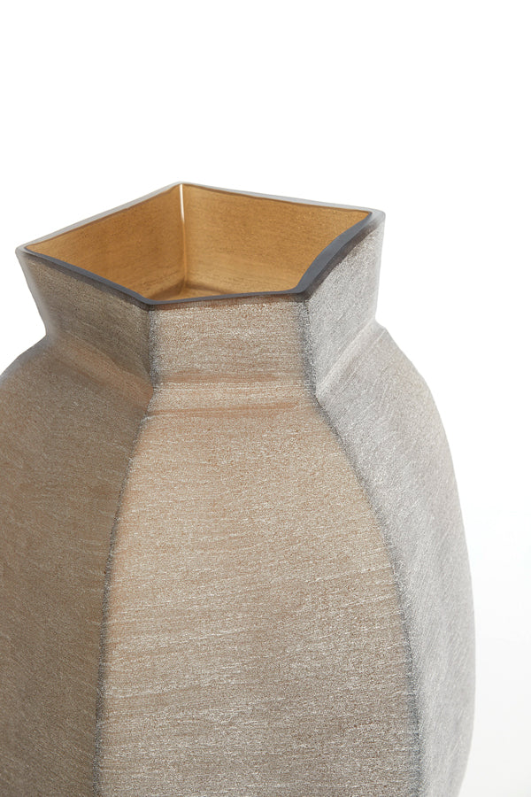 Light & Living Accessories Vase 26,5x25,5x27 cm VELIKO glass dark brown House of Isabella UK