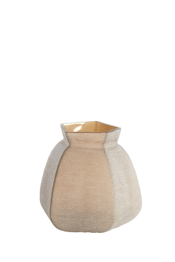 Light & Living Accessories Vase 26,5x25,5x27 cm VELIKO glass dark brown House of Isabella UK