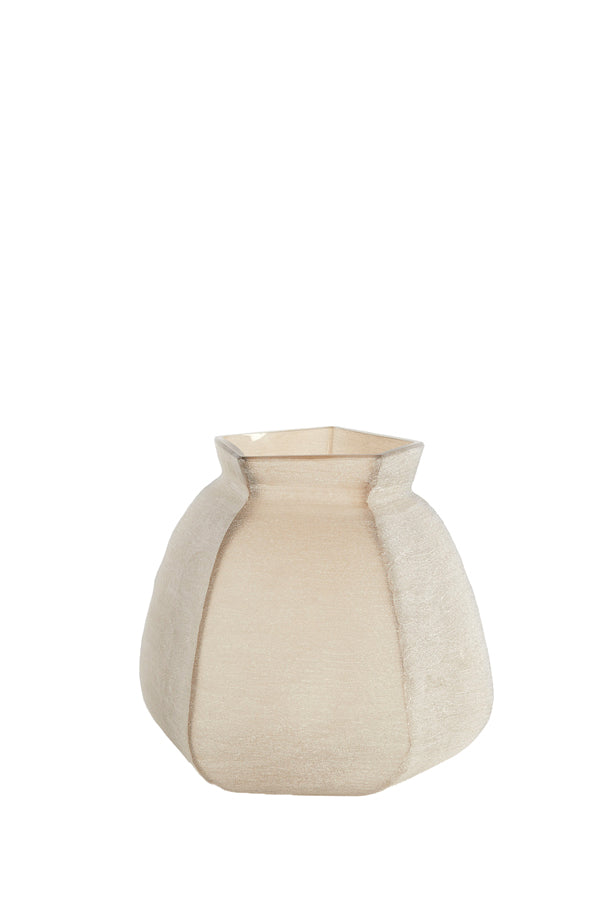 Light & Living Accessories Vase 26,5x25,5x27 cm VELIKO glass light brown House of Isabella UK