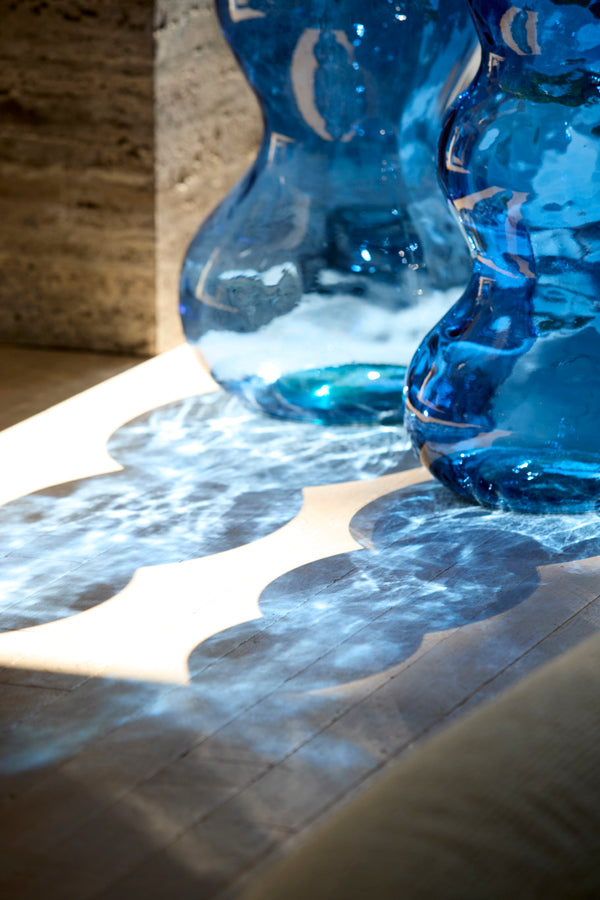 Light & Living Accessories Vase 26,5x75 cm VENERIO glass shiny dark blue House of Isabella UK