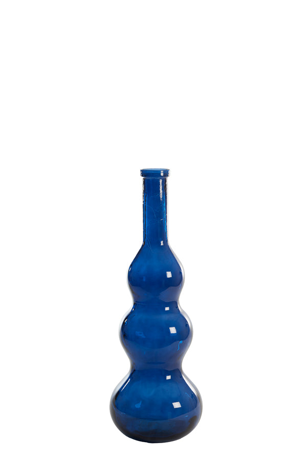 Light & Living Accessories Vase 26,5x75 cm VENERIO glass shiny dark blue House of Isabella UK