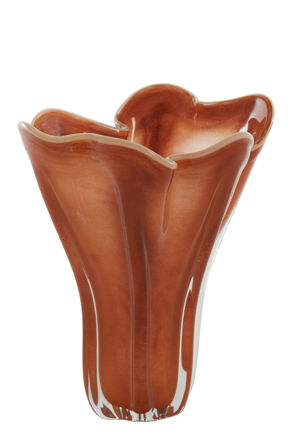 Light & Living Accessories Vase 26x32 cm KAZUNO glass terra+cream House of Isabella UK
