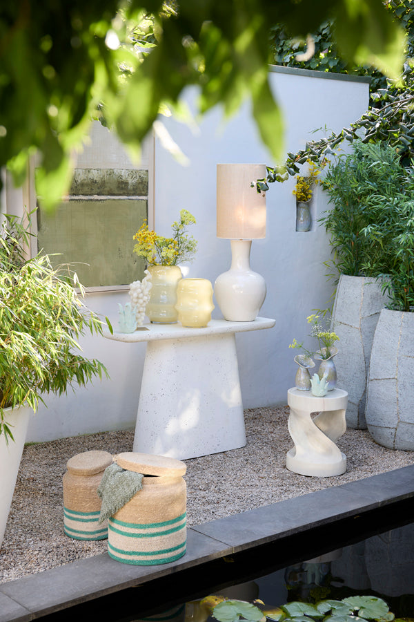 Light & Living Accessories Vase 26x34,5 cm JAMANOTA glass cream House of Isabella UK