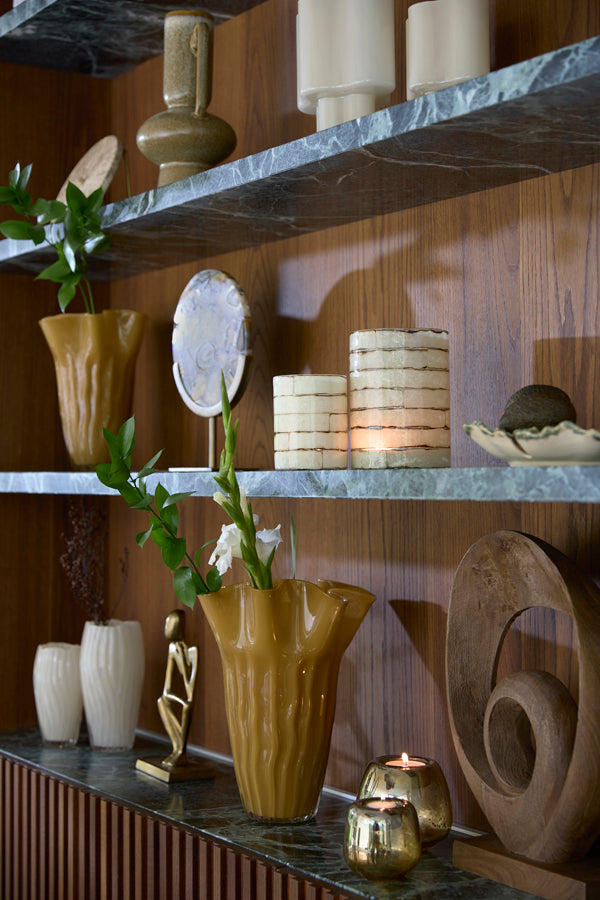 Light & Living Accessories Vase 26x35,5 cm KAMAY glass caramel House of Isabella UK