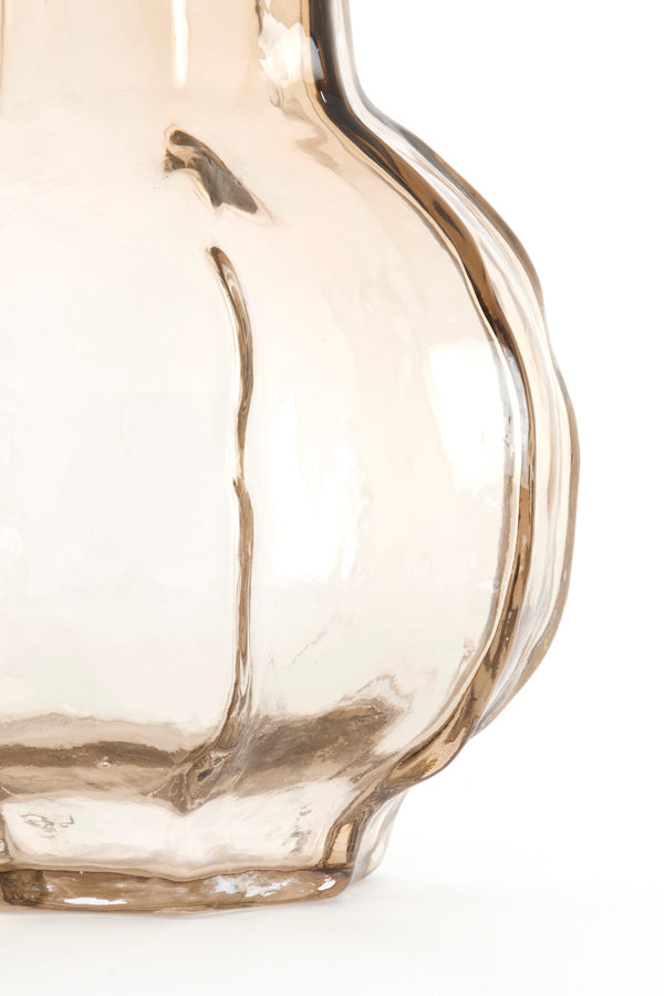 Light & Living Accessories Vase 27x26 cm TEJEDA glass clear light brown House of Isabella UK