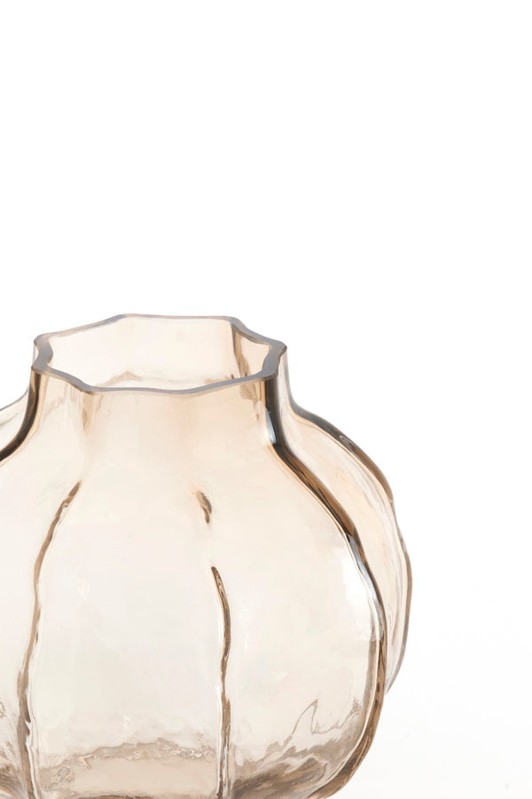 Light & Living Accessories Vase 27x26 cm TEJEDA glass clear light brown House of Isabella UK