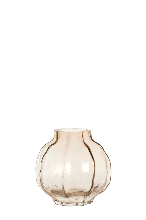 Light & Living Accessories Vase 27x26 cm TEJEDA glass clear light brown House of Isabella UK