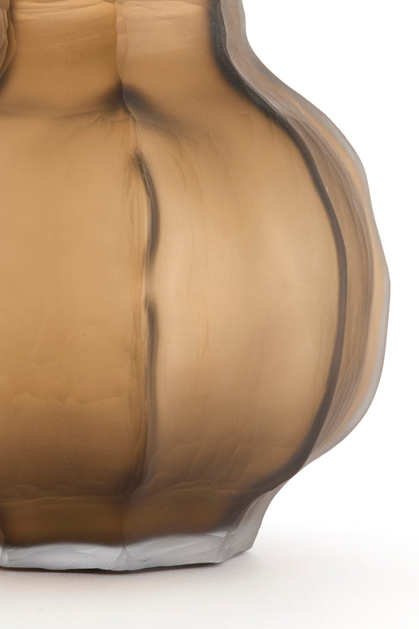 Light & Living Accessories Vase 27x26 cm TEJEDA glass matt dark brown House of Isabella UK