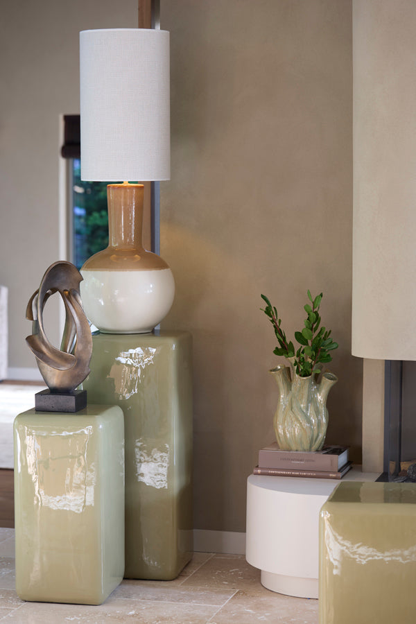 Light & Living Accessories Vase 28,5x34,5 cm LYSET ceramics olive green House of Isabella UK