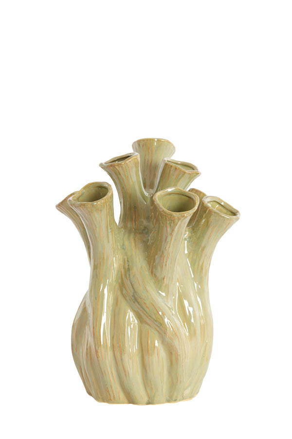 Light & Living Accessories Vase 28,5x34,5 cm LYSET ceramics olive green House of Isabella UK