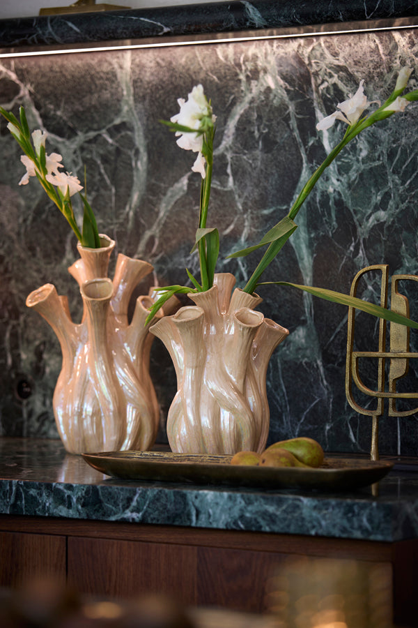 Light & Living Accessories Vase 28,5x34,5 cm LYSET ceramics sand House of Isabella UK