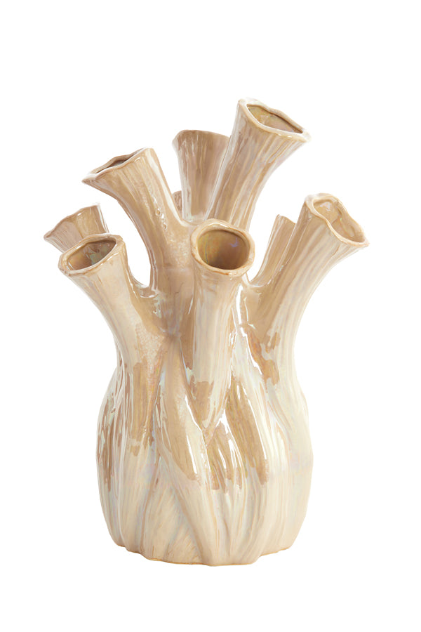 Light & Living Accessories Vase 28,5x34,5 cm LYSET ceramics sand House of Isabella UK