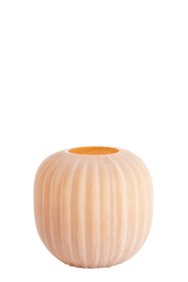 Light & Living Accessories Vase 30x27 cm ARAGON glass ocher yellow House of Isabella UK