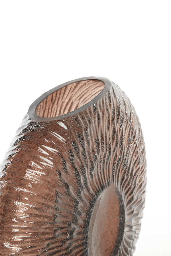 Light & Living Accessories Vase 32,5x10x24 cm CONCHA glass dark brown House of Isabella UK