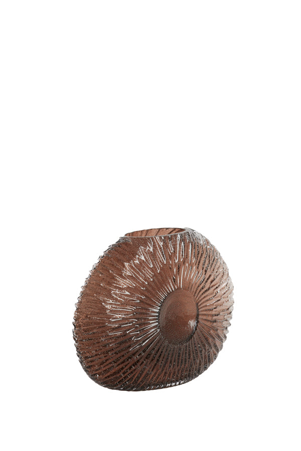 Light & Living Accessories Vase 32,5x10x24 cm CONCHA glass dark brown House of Isabella UK