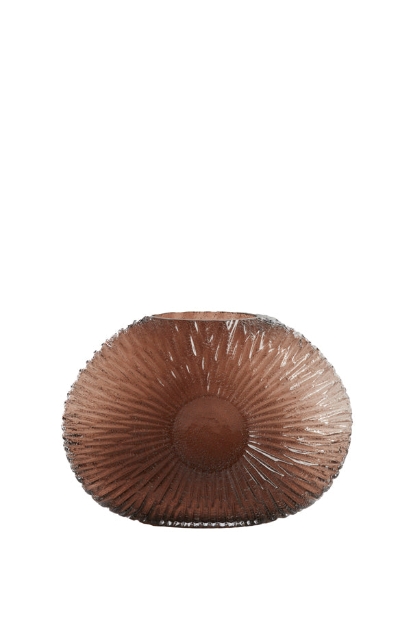Light & Living Accessories Vase 32,5x10x24 cm CONCHA glass dark brown House of Isabella UK