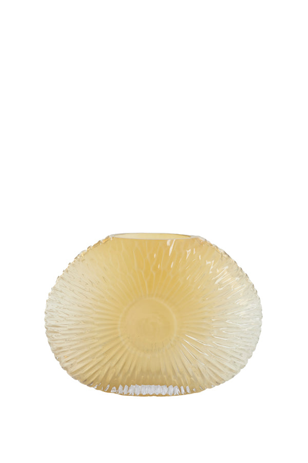 Light & Living Accessories Vase 32,5x10x24 cm CONCHA glass light yellow House of Isabella UK