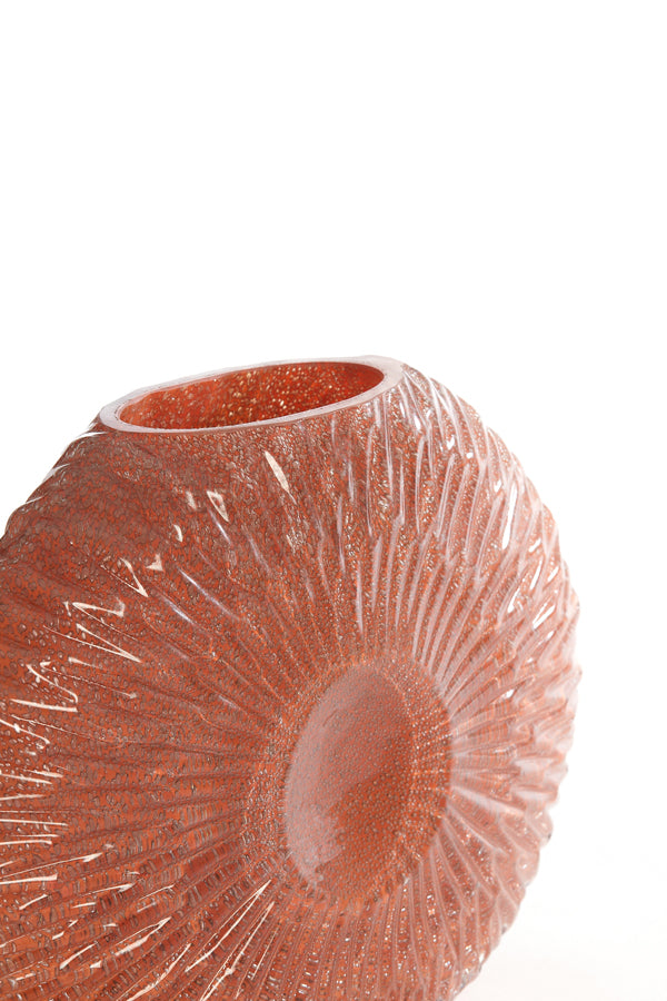 Light & Living Accessories Vase 32,5x10x24 cm CONCHA glass peach House of Isabella UK