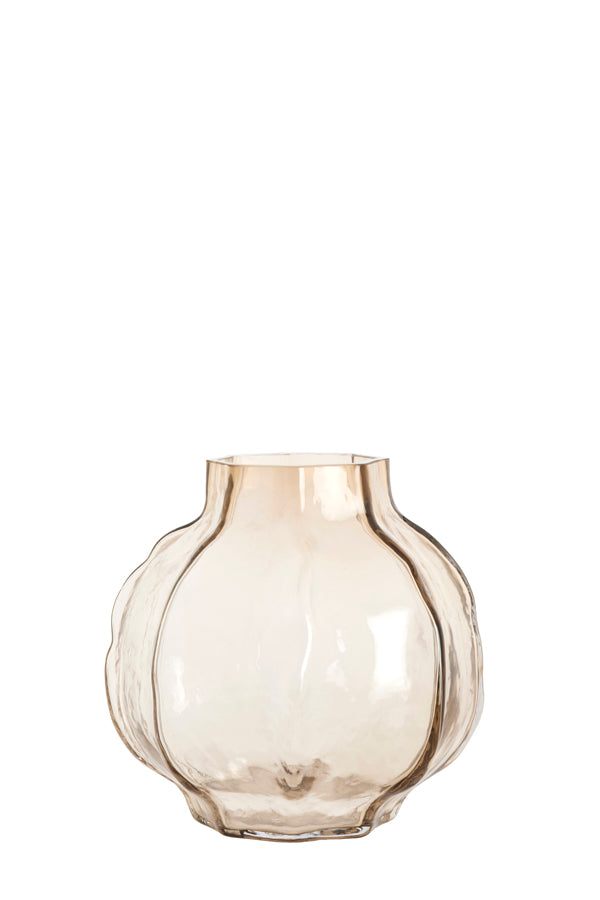 Light & Living Accessories Vase 32,5x32 cm TEJEDA glass clear light brown House of Isabella UK
