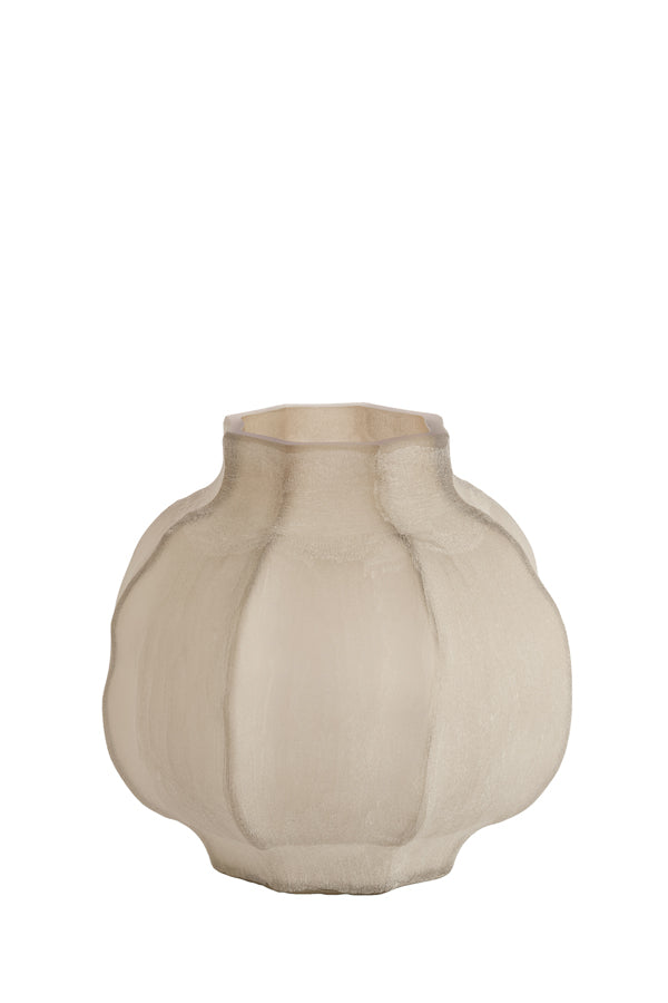 Light & Living Accessories Vase 32,5x32 cm TEJEDA glass light brown House of Isabella UK