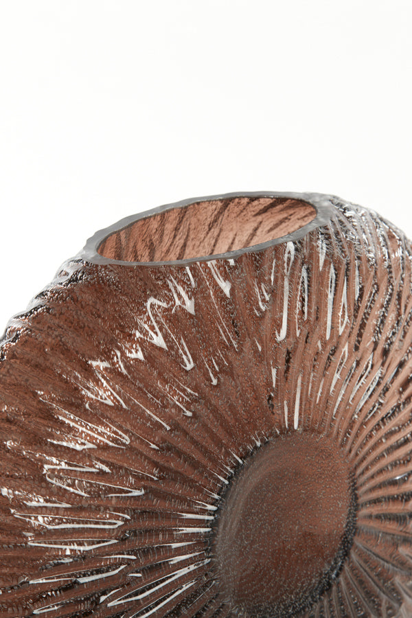 Light & Living Accessories Vase 40,5x11x30,5 cm CONCHA glass dark brown House of Isabella UK