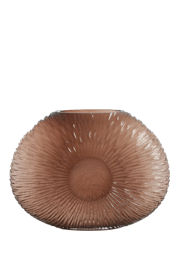 Light & Living Accessories Vase 40,5x11x30,5 cm CONCHA glass dark brown House of Isabella UK