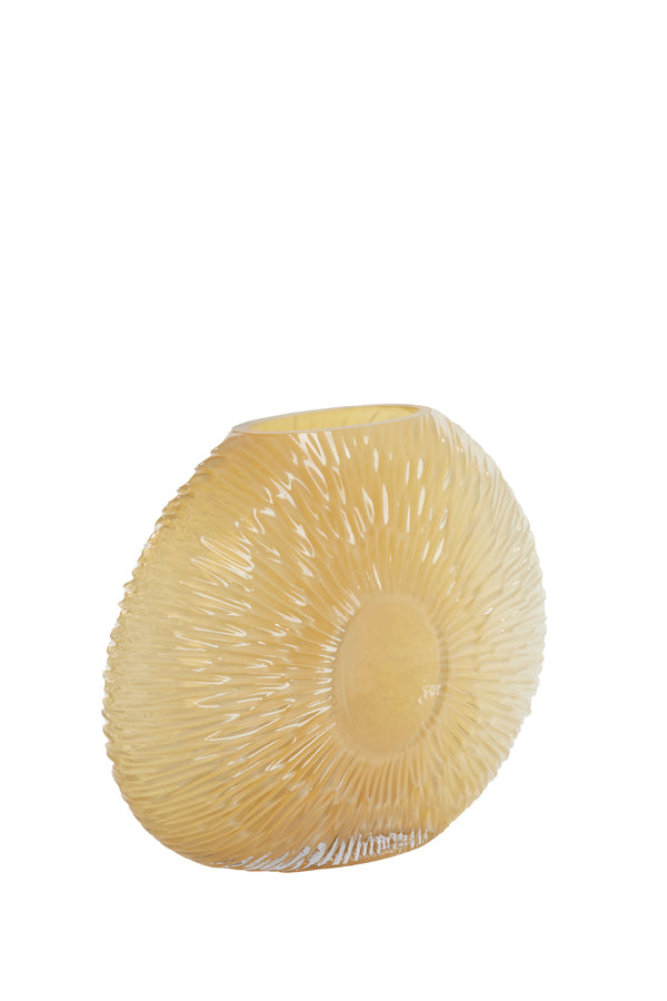 Light & Living Accessories Vase 40,5x11x30,5 cm CONCHA glass light yellow House of Isabella UK