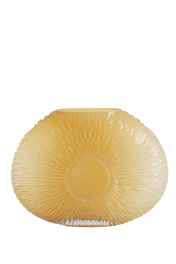 Light & Living Accessories Vase 40,5x11x30,5 cm CONCHA glass light yellow House of Isabella UK