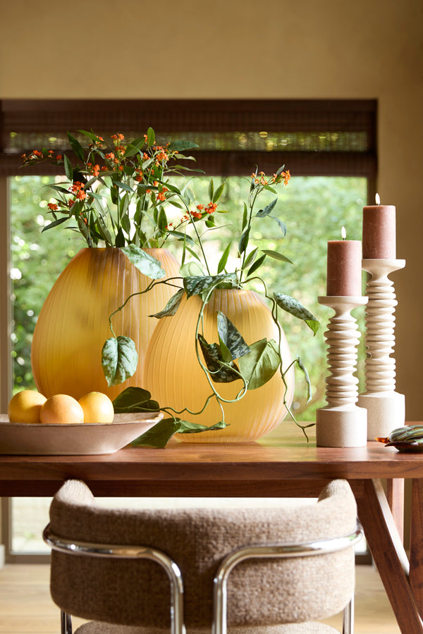 Light & Living Accessories Vase 43x16x43 cm SANTINO glass matt amber House of Isabella UK
